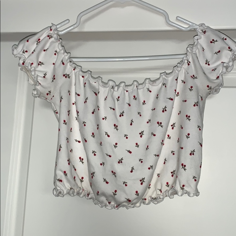 Rose Frills Crop Top